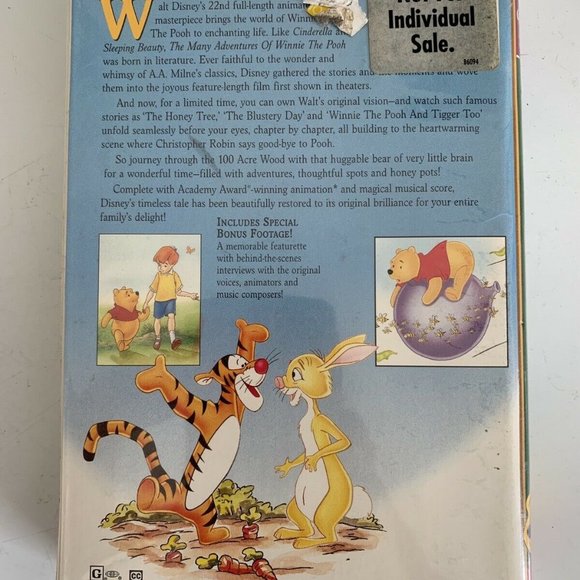 THE MANY ADVENTURES OF WINNIE THE POOH (VHS TAPE, - Picture 4 of 7